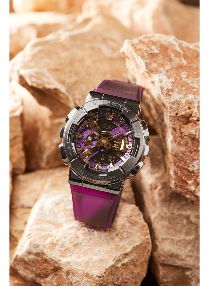 كاسيو ساعة كاسيو جي شوك GM-110CL-6ADR انالوج رقمي اطار معدني مقاومة للصدمات مقاومة ماء 200 متر اضاءة خلفية LED توقيت عالمي ستوب ووتش مؤقت عد تنازلي منبهات تقويم تلقائي - Image 2