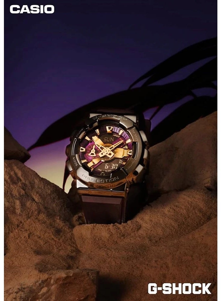 كاسيو ساعة كاسيو جي شوك GM-110CL-6ADR انالوج رقمي اطار معدني مقاومة للصدمات مقاومة ماء 200 متر اضاءة خلفية LED توقيت عالمي ستوب ووتش مؤقت عد تنازلي منبهات تقويم تلقائي - Image 3