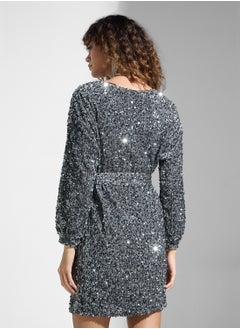 VERO MODA Boat Neck Tie Detailed Dress  - Image 2