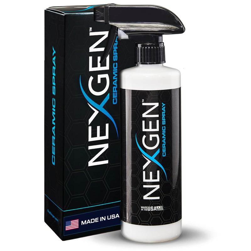 NEXGEN رذاذ السيراميك نكستجن ثنائي أكسيد السيليكون - سهل التطبيق، رذاذ طلاء سيراميكي للسيارات - مادة واقية احترافية لتلميع السيارات، المركبات الترفيهية، الدراجات النارية، القوارب، والدراجات الرباعية - 16 أونصة - Image 1