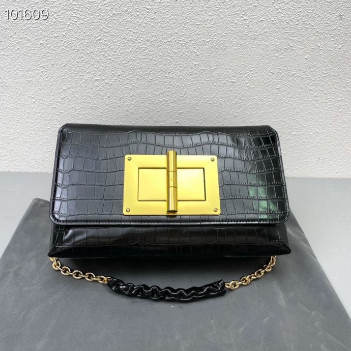 Luxury Large Hardware Crocodile Pattern Chain And Leather Small Bag Women'S 2022 New Armpit Shoulder Turn Buckle Flip Bag - Image 1