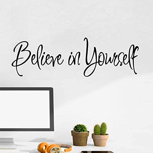 VWAQ Believe in Yourself Wall Decal - Living Room Wall Decor Motivational Stickers Inspirational Quotes Positive Affirmation Stickers Home Decor - Image 5