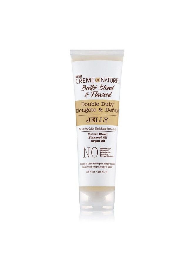 Creme of Nature Curl Elongater By Creme Of Nature Butter Blend Argan Oil Flaxseed Oil Curl Jelly For Defining Hydration 8.45 Oz  - Image 1