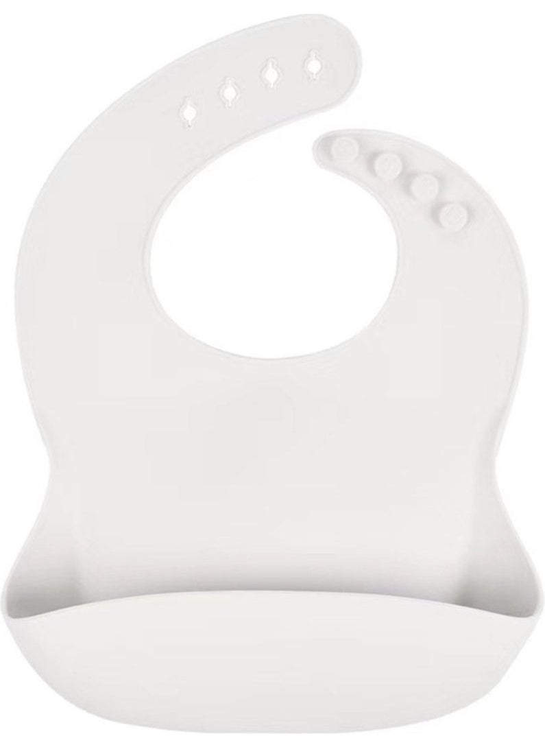 Jojobebek Baby Silicone Bib, Silicone Food Bib, Adjustable Silicone Bib (Beige Color 2 Pieces)  - Image 2