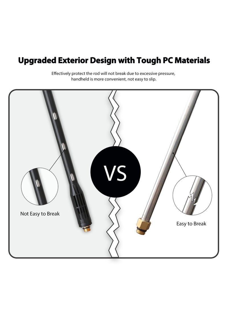 SYOSI Pressure Washer Gutter Cleaning Tools, Upgrade Power Washer Extension Wand with 6 Nozzle Tips, Replacement Power washer Lance with 1/4" Quick Connect 90°, 120° curved rod, 4000 PSI  - Image 4