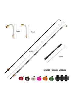 SYOSI Pressure Washer Gutter Cleaning Tools, Upgrade Power Washer Extension Wand with 6 Nozzle Tips, Replacement Power washer Lance with 1/4" Quick Connect 90°, 120° curved rod, 4000 PSI  - Image 2