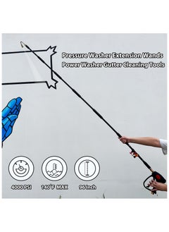 SYOSI Pressure Washer Gutter Cleaning Tools, Upgrade Power Washer Extension Wand with 6 Nozzle Tips, Replacement Power washer Lance with 1/4" Quick Connect 90°, 120° curved rod, 4000 PSI  - Image 5
