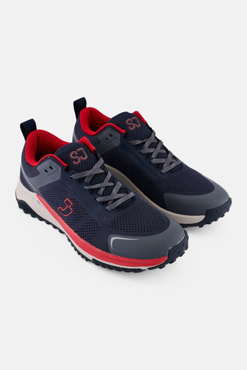 SJ Men  Lace Up Running Shoes, Multicolor - Image 1