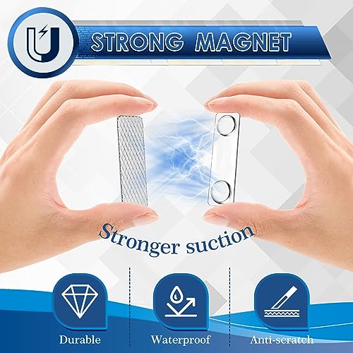 LEICHTEN 25 Pack Blank Magnetic Name Tags 304 Stainless Steel Durable DIY ID Name Badges Kit with Personalized Strong Magnet Office School Supplies 1" X 2.8" Sliver - Image 4