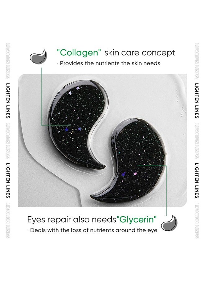 SADOER - Brightening Bamboo Charcoal Starry Eye Mask, Moisturizes The Skin Around The Eyes More Youthful, Reduction Of Fine Lines And Wrinkles 60PCS/30Pairs - Image 1