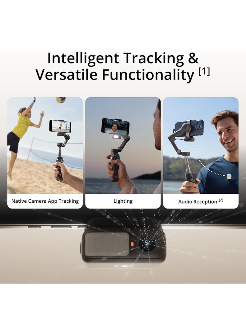 dji Osmo Mobile 7P Gimbal Stabilizer for iPhone, Android, Native Tracking, Lighting, 3-Axis Phone Gimbal, Quick Launch, One-Tap Edit, Built-in Extension Rod & Tripod, 10hrs Use, Phone Charging Black - Image 2