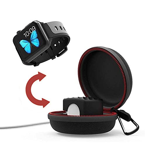 newtechno Travel Case for Apple Watch Charger,Waterproof Portable Carrying EVA Charging Dock Holder Compatible for Apple Watch Series Ultra/9/8/SE2/7/6/SE/5/4/3/|[Black] - Image 5