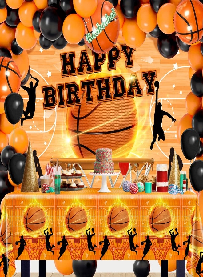Lecheme Basketball Birthday Party Decorations 300 Pcs Basketball Party Supplies Basketbal Theme Banner Plates Napkins Cups Balloons Set Sports Party Favors - Image 3