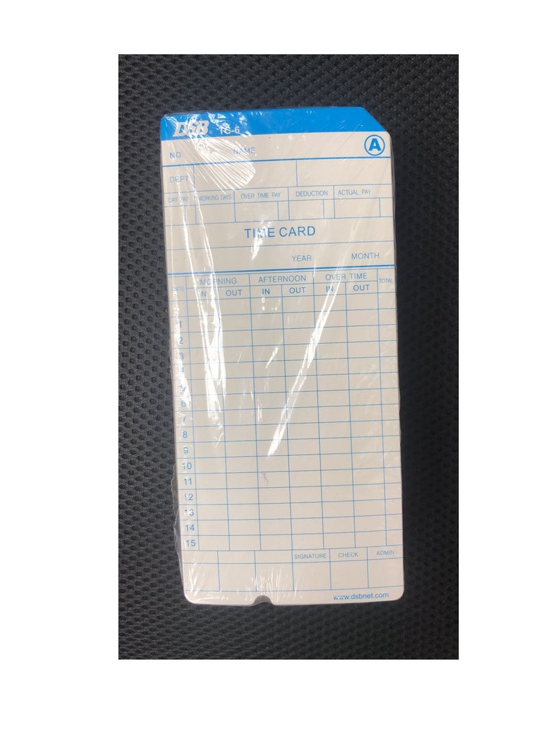 DSB - DSB 100PCS Time Cards Time Cards Monthly Time Clock Cards for Employee Payroll Recorder for Time Clock - Image 1