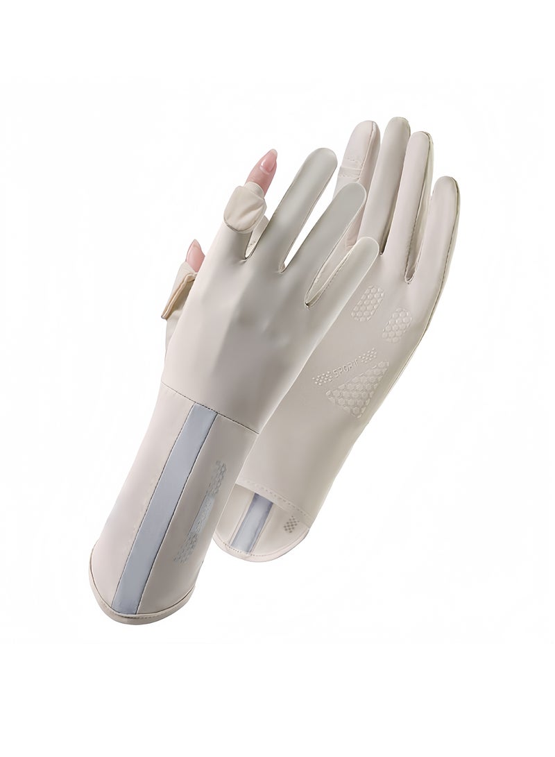 Women's Gloves, Driving Gloves, Non-Slip Sun Protection Summer Uv Protection Long Gloves - Image 1