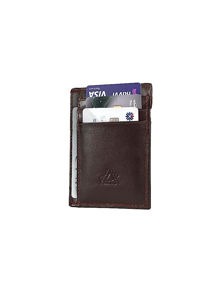 Hidden card holder with genuine leather-Slim Minimalist Wallet-Brown - pzsku/Z15CF173A59F77A3FEF9FZ/45/_/1700075121/b0b6cd82-28e8-4b44-b84c-1051129a6853