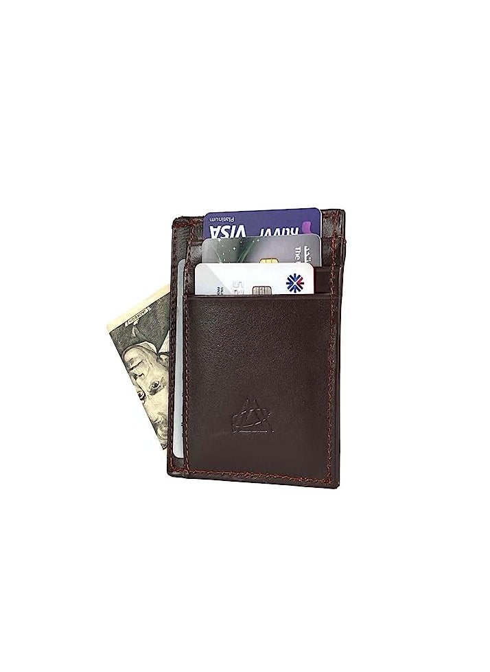 Hidden card holder with genuine leather-Slim Minimalist Wallet-Brown - pzsku/Z15CF173A59F77A3FEF9FZ/45/_/1700075131/0cdef455-cff5-47f5-8360-b44f07995bb1