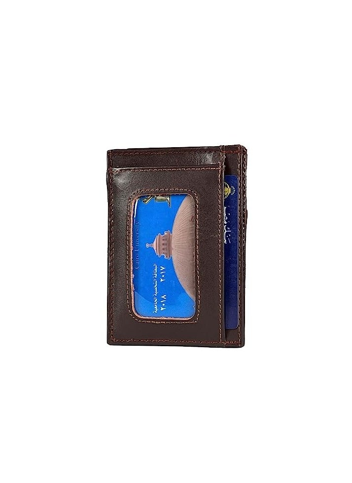 Hidden card holder with genuine leather-Slim Minimalist Wallet-Brown - pzsku/Z15CF173A59F77A3FEF9FZ/45/_/1700075162/d0db1c61-440f-4919-99ab-abf8b559d8d5