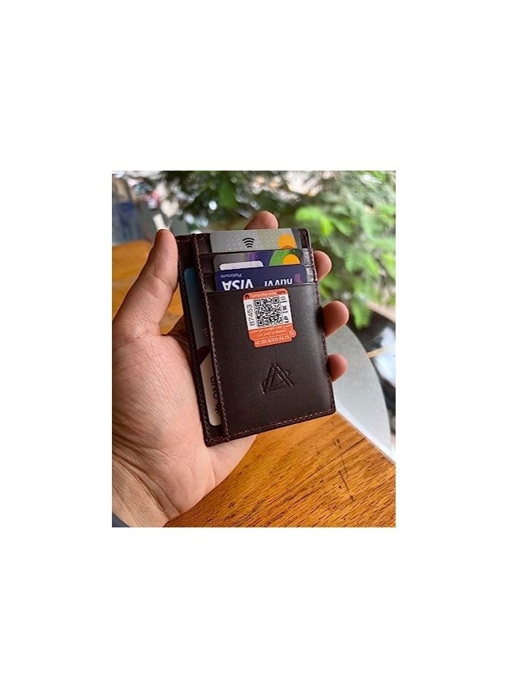 Hidden card holder with genuine leather-Slim Minimalist Wallet-Brown - pzsku/Z15CF173A59F77A3FEF9FZ/45/_/1700075232/326ab9e9-1140-4cff-b3a6-500e146b9513