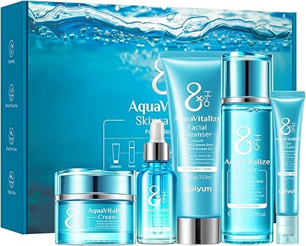 QUIYUM مجموعة هدايا العناية بالبشرة كيويم 8X H2O أكوا فيتاليز - Image 1