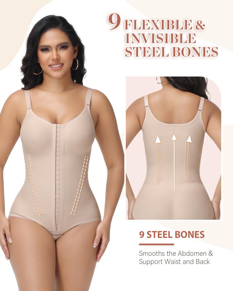 SHAPSHE Columbian Fajas Body Shaper for Women Compression Garment after Liposuction Tan XL - Image 2