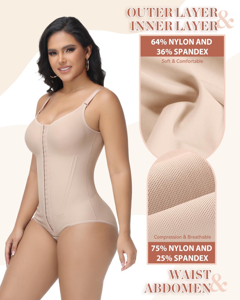 SHAPSHE Columbian Fajas Body Shaper for Women Compression Garment after Liposuction Tan XL - Image 5
