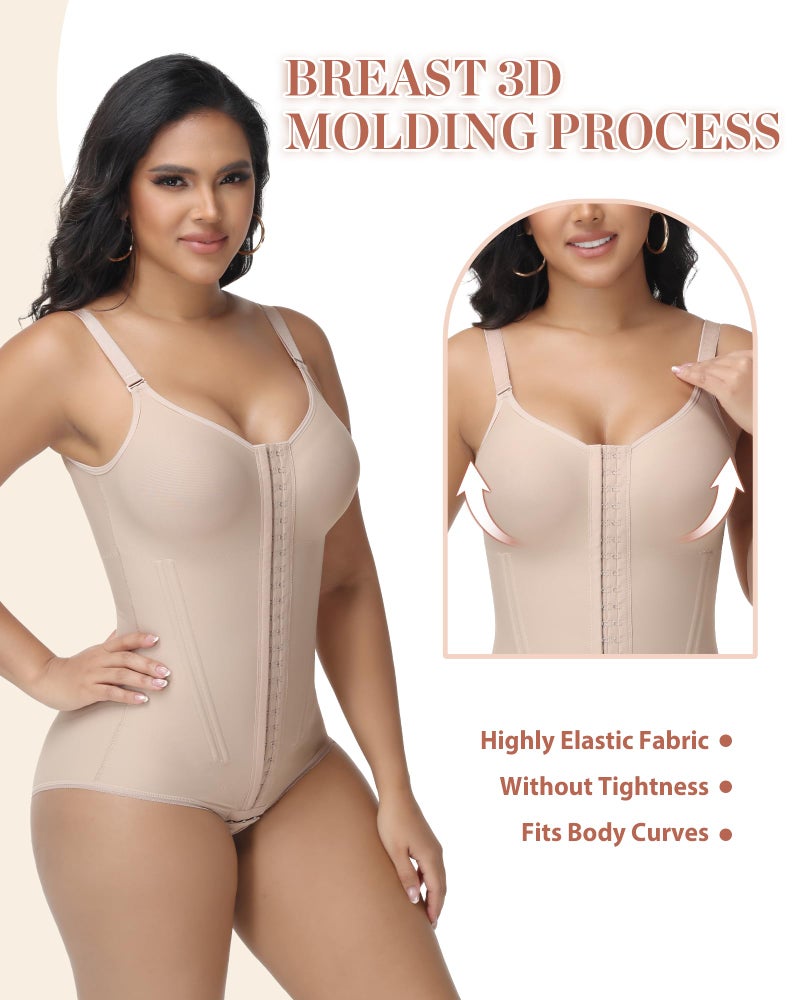 SHAPSHE Columbian Fajas Body Shaper for Women Compression Garment after Liposuction Tan XL - Image 4