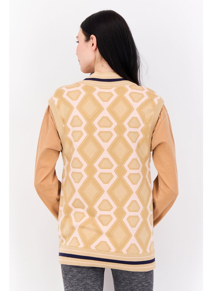 PUMA Puma x Dapper Dan Women Sportswear Fit Outdoor Sweater Vest, Tan  - Image 3