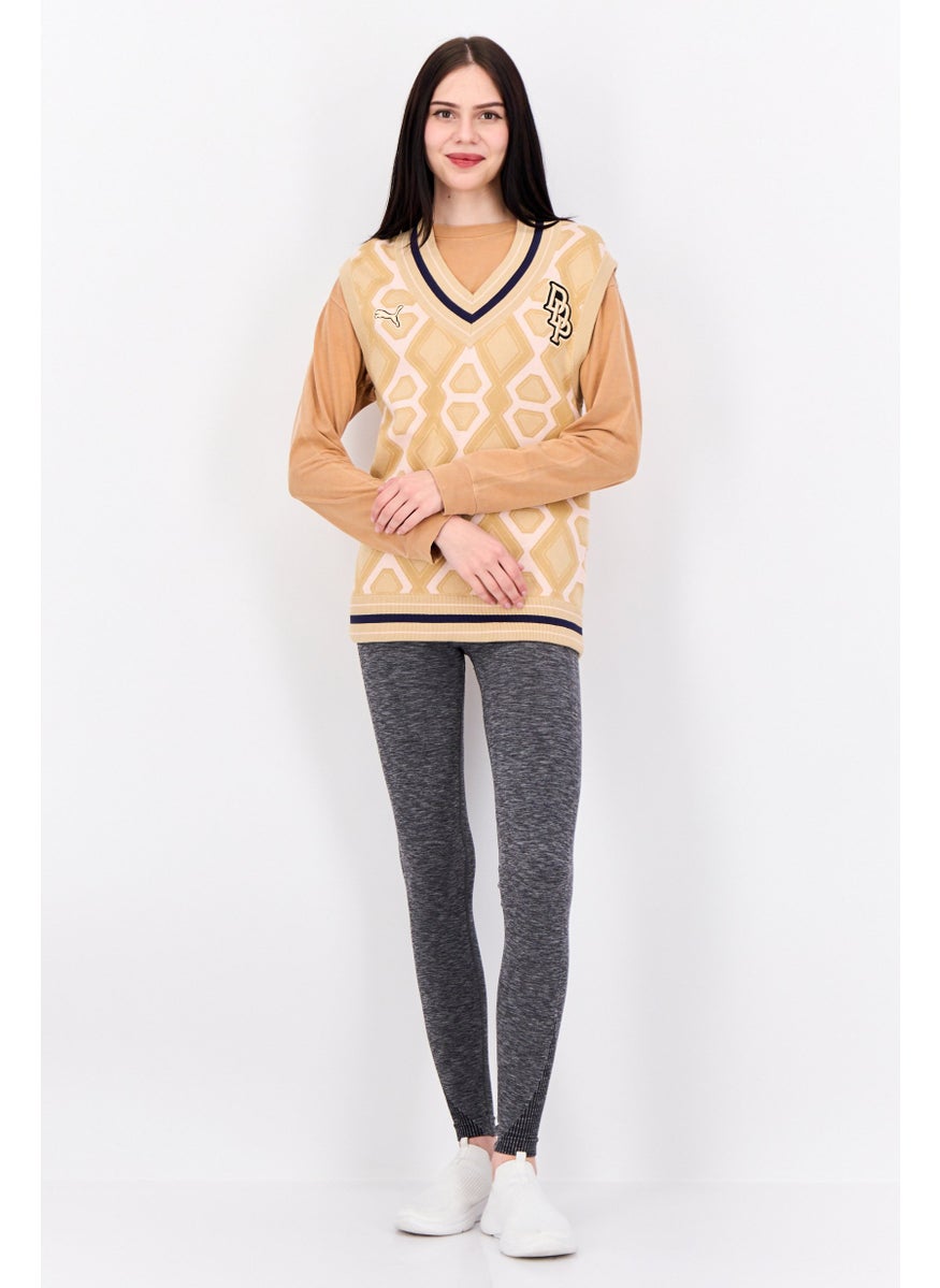 PUMA Puma x Dapper Dan Women Sportswear Fit Outdoor Sweater Vest, Tan  - Image 4