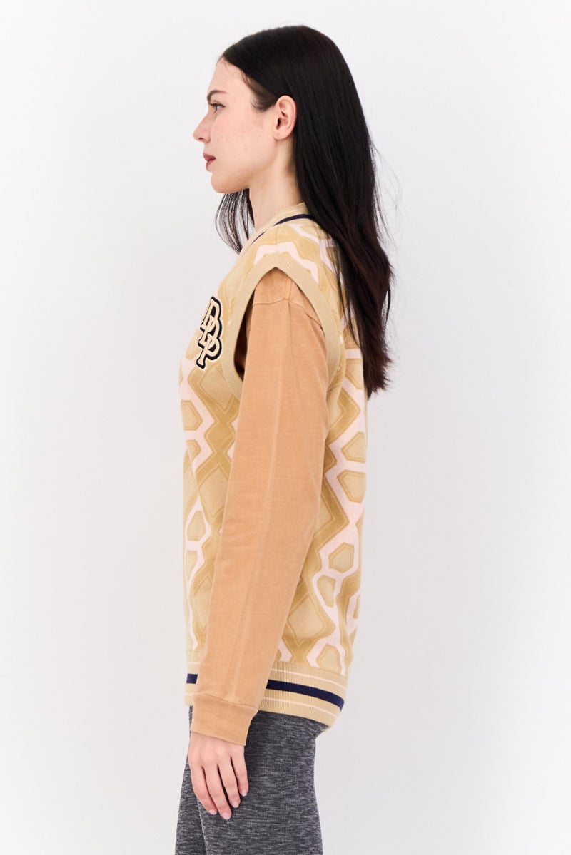 Puma x Dapper Dan Women Sportswear Fit Outdoor Sweater Vest, Tan - Image 2