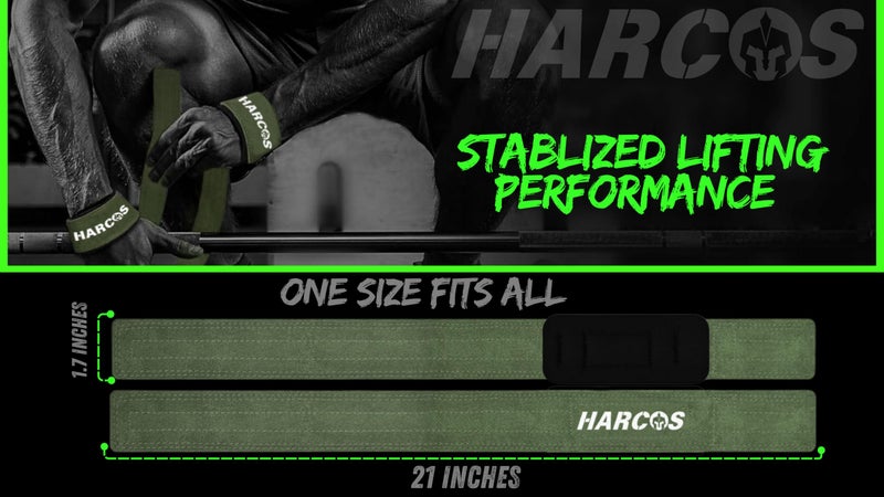 Harcos Premium 100 % Genuine Leather Weightlifting Gym Straps with 5mm Neoprene Padded Wrist Support Heavy Duty Double Stitched, Deadlifting, Powerlifting Gym Accessories for Men and Women with 54 CM Hand Bar Grip Extra-long length (Black) - Image 5