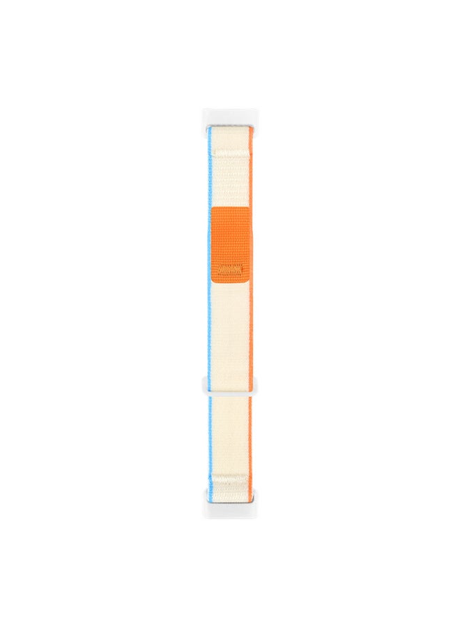Applicable To Fitbit Charge5 Smart Watch Band Bracelet Two-section Wild Path Nylon Loop Sports All-inclusive Watch Band-Color:Milky White  - Image 1