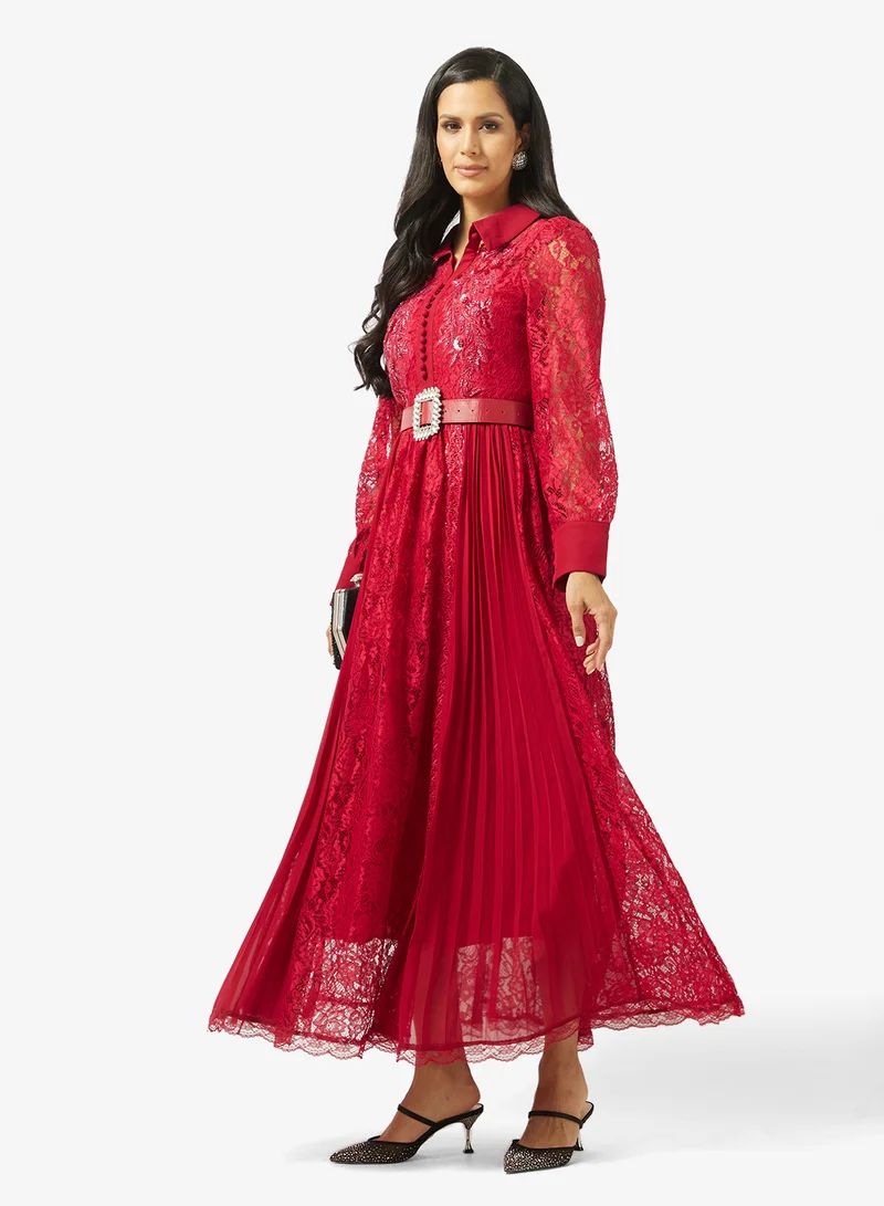 Khizana  Lace A-line Dress for Women | Best Price UAE