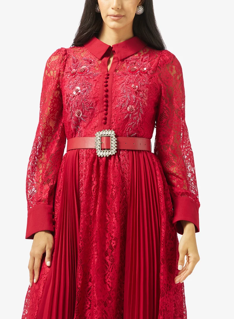 Khizana  Lace A-line Dress for Women | Best Price UAE