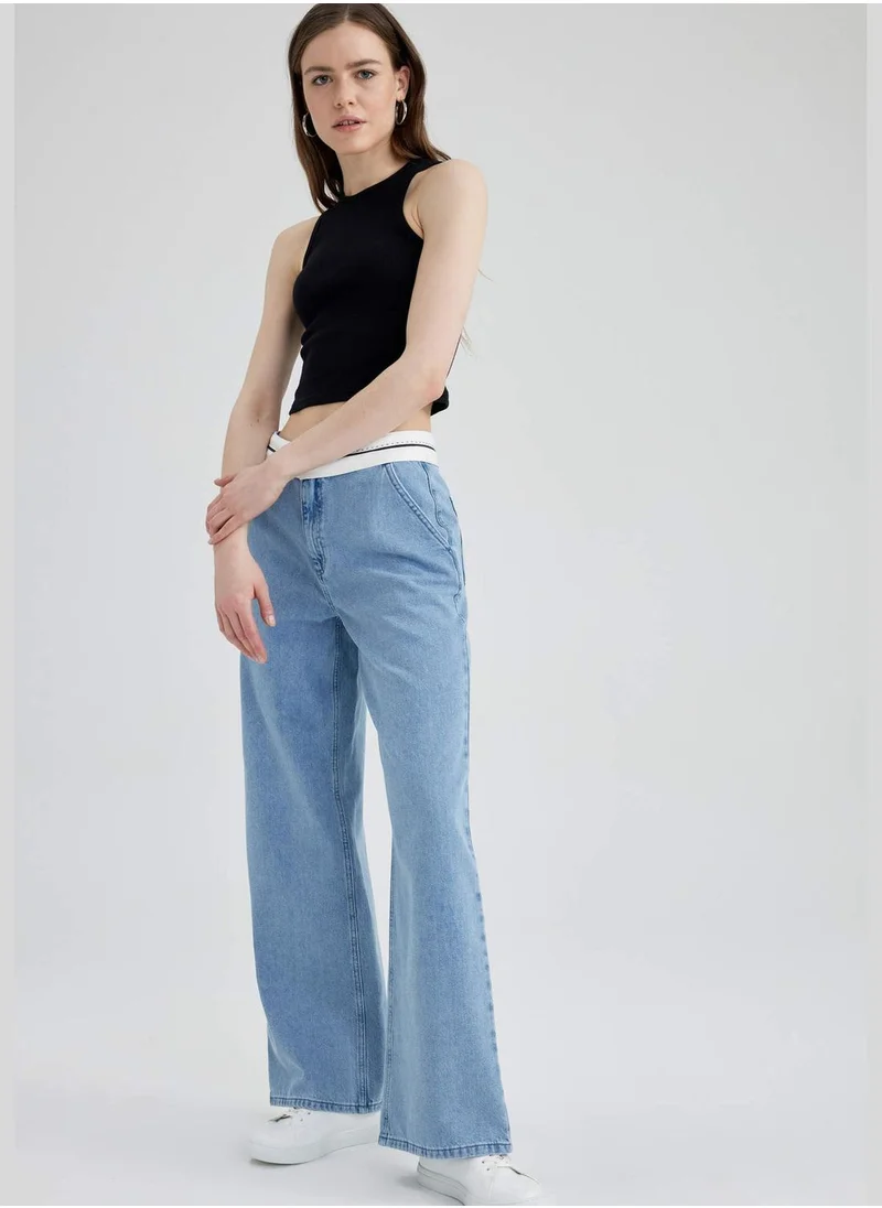 ديفاكتو Woman Wide Leg Denim Trousers