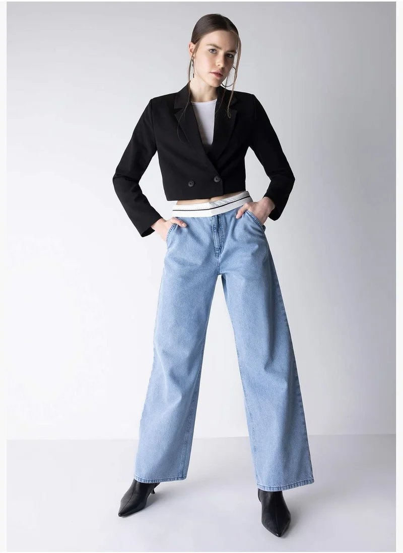 ديفاكتو Woman Wide Leg Denim Trousers