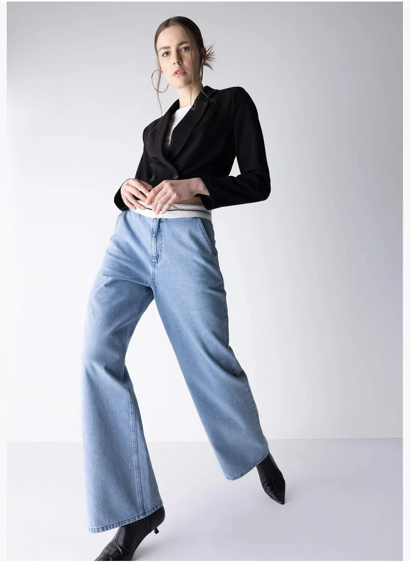 ديفاكتو Woman Wide Leg Denim Trousers