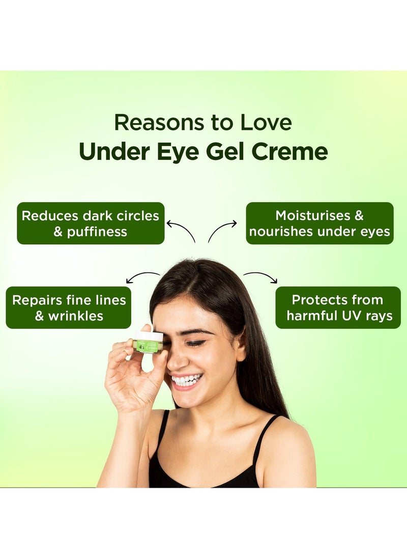 Bella Vita Organic - Eye Lift Hydrating Natural Under Eye Cream Gel for Dark Circles Puffy Eyes Wrinkles and Removal of Fine Lines for Women and Men 20 gm Pack of 3 - Image 1