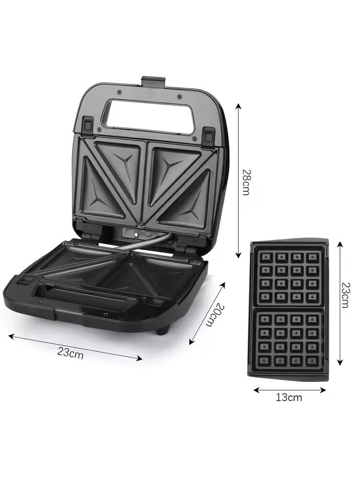 RAF - 3 IN 1  Sandwich Maker (Grill ,Waffle,Toast)/Uniform Heat/Double Side Heating /Non-Stick Coating/700W (R.203) - Image 1