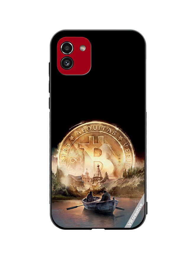 VR CREATIVE Protective Case Cover For Samsung Galaxy A03 River Of Bitcoin Design Multicolour - Image 1