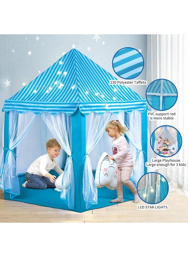 MOMENT Princess Castle Play Tent For Kids Large Kids Play Tents Hexagon Playhouse With Star Lights Toys  - Image 4
