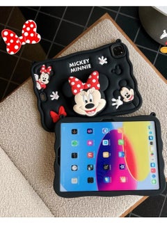 ميكي ماوس جراب ميكي وميني ماوس المقاوم للصدمات لجهاز iPad Pro مقاس 11 بوصة، جراب سيليكون ثلاثي الأبعاد برسومات كرتونية (2022/2021، الجيل الرابع/الثالث)، جراب iPad Pro مقاس 11 بوصة، جراب iPad Air 5 2022 / iPad Air 4 2020 مقاس 10.9 بوصة، لطيف، وظيفة الحامل، جراب سيليكون، غطاء، ممتص للصدمات  - Image 3