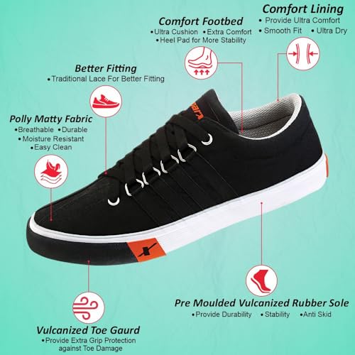 Sparx Mens SM 162 | أنيق، مريح | حذاء رياضي أسود - 6 UK (SM 162) - Image 3
