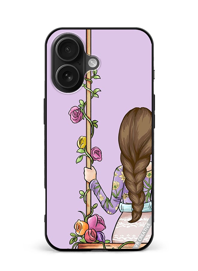 VR CREATIVE Protective Case Cover For Apple iPhone 16 Beautiful Girl Looking Front Design Multicolour