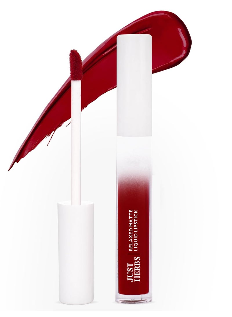 جاست هيربز أحمر شفاه سائل مطفي مريح 4 مل بورجاندي بليس - Image 1