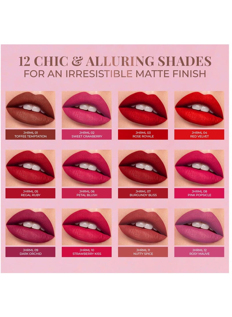 جاست هيربز أحمر شفاه سائل مطفي مريح 4 مل بورجاندي بليس - Image 3