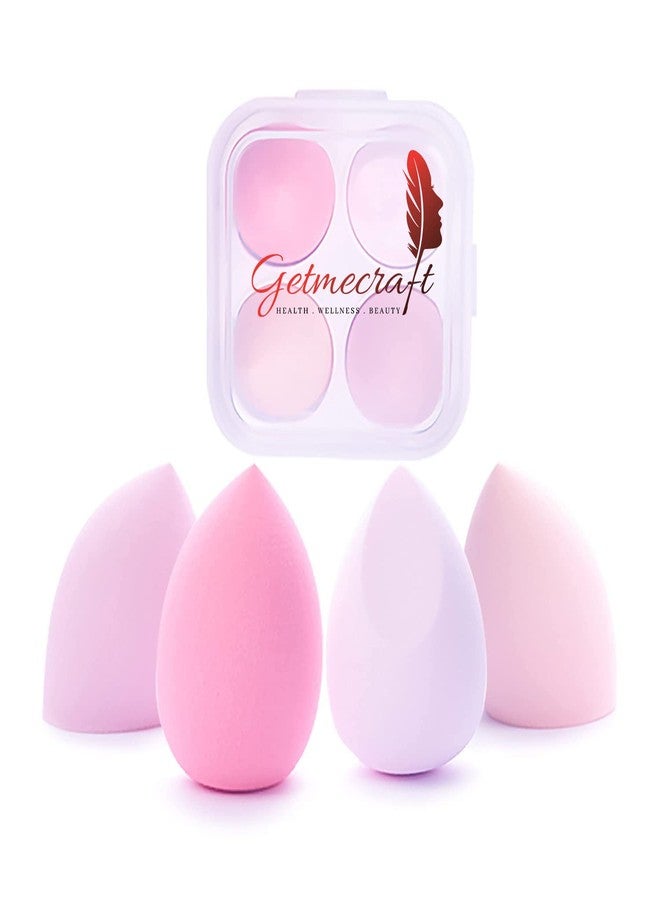 Getmecraft Blender Makeup Sponge for blending liquid Foundations, Powders and Creams. Flawless, Professional Streak Free Application Blend, Vegan, Cruelty Free (Pink) - Image 1