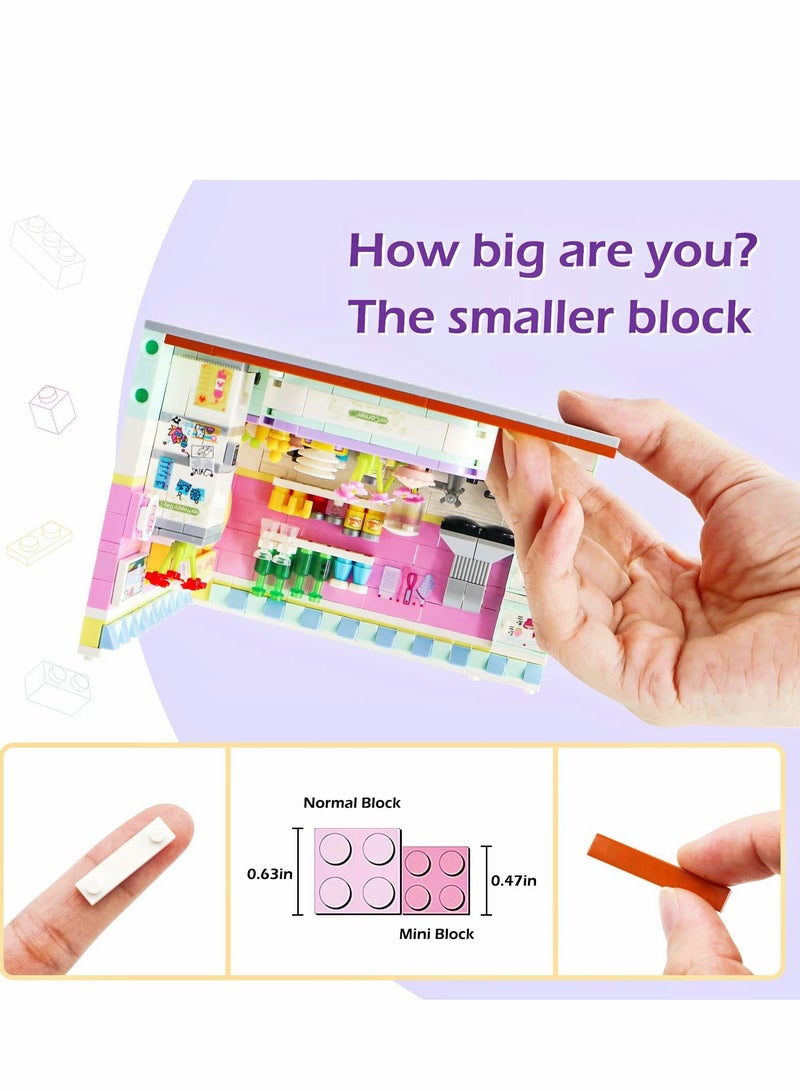 Girls Friends House Building Kit, Kitchen Kit 595Pcs Mini Blocks Dream Home Toys for Kids Ages 8-12 - Image 3