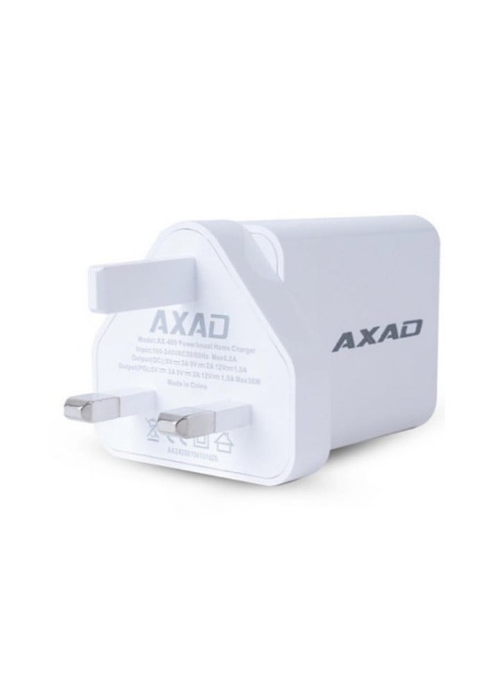 36W AXAD Fast Charging Adapter White - Image 4