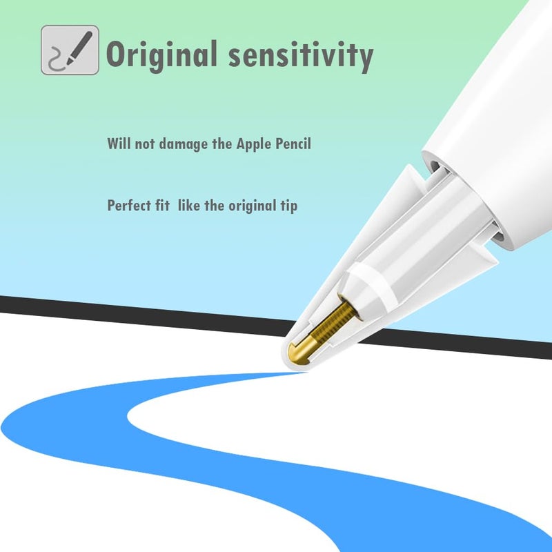 SIXFU 12 Pieces Tips for Apple Pencil Tip, Highly Sensitive Pencil Tips, Wear-Resistant Metal Tips Set, Compatible with Apple Pencil Pro/ 2nd Generation/ 1st Gen/USB C - Image 3